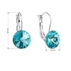 Náušnice bižuterie se Swarovski krystaly modré kulaté 51002.3 turquoise