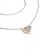 Dámský náhrdelník zlato mix 585/1000 přírodní diamant 0.096 ct G/SI růžového se srdíčkem 10881-NH01-BCV