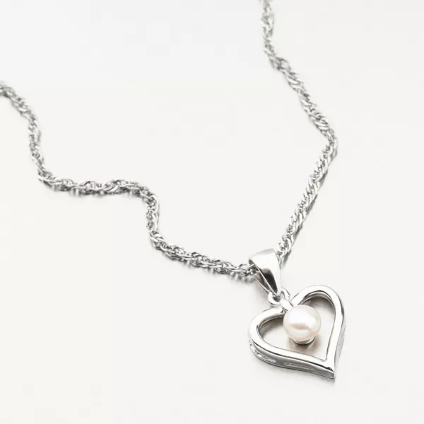 Dámský přívěsek stříbro 925 perly srdce HST-13659