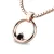 Dámský přívěsek přírodní diamant 0.050 ct - kroužek s černým briliantem 140023-CV-DIA-Black