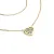 Dámský náhrdelník žluté zlato 585/1000 přírodní diamant 0.096 ct G/SI srdce s brilianty 10881-NH01-ZL