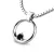 Dámský přívěsek přírodní diamant 0.050 ct - kroužek s briliantem 140023-B-DIA-Black