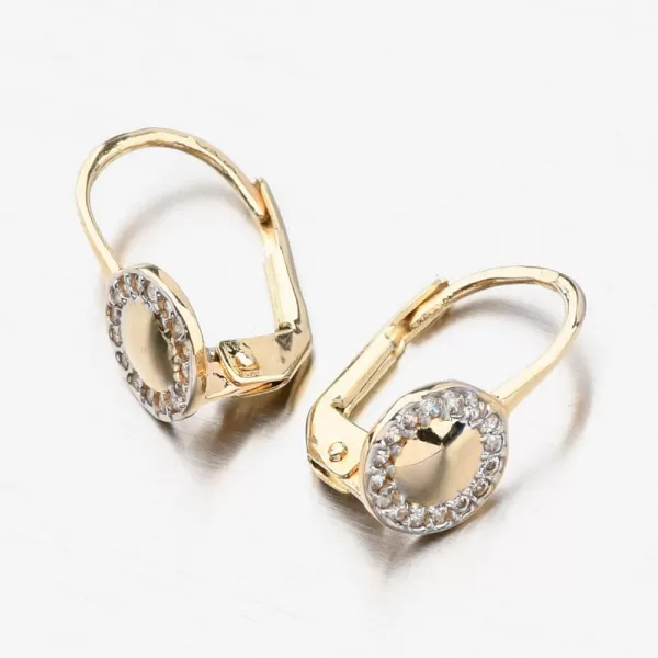 Dětské náušničky bílé zlato 585 zirkon PKL22-026