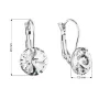 Náušnice bižuterie se Swarovski krystaly bílé kulaté 51002.1