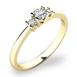 Zásnubní prsten žluté zlato 585/1000 zirkon ZP-10843-ZL-ZIR