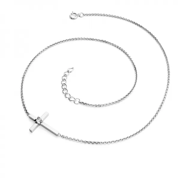 Náhrdelník s křížkem s briliantem 10872-NH01-B