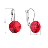 Náušnice bižuterie se Swarovski krystaly červené kulaté 51002.3