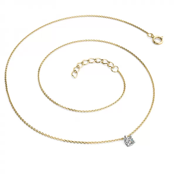 Zlatý náhrdelník s briliantem 10828-NH02-ZLB