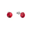 Náušnice bižuterie se Swarovski krystaly červené kulaté 51037.3
