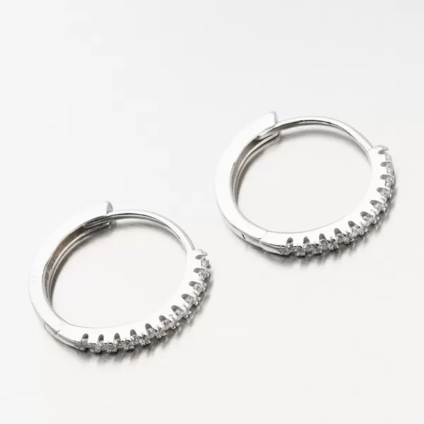 Stříbrné kruhy se zirkony 20 mm UCST-123049