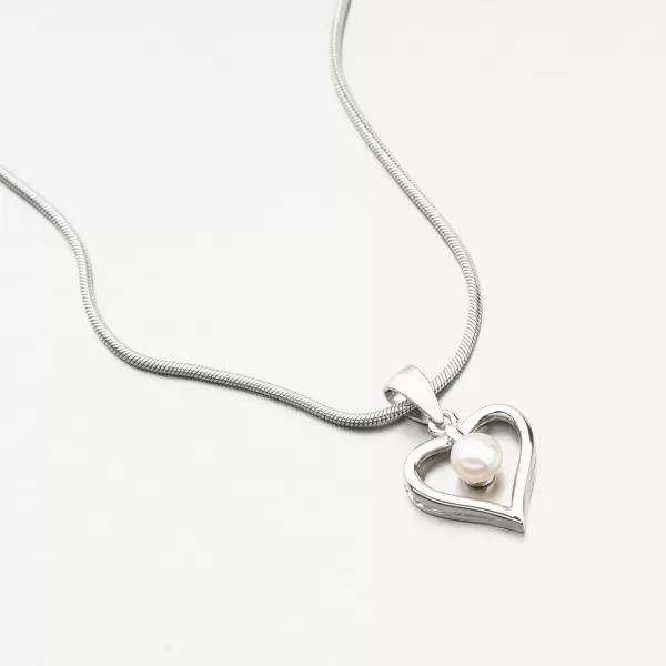Dámský přívěsek stříbro 925 perly srdce HST-13659
