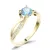 Dámský prsten žluté zlato 585/1000 přírodní diamant 0.55 ct G/SI topaz a brilianty 140002-ZL-TPZ