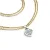 Dámský náhrdelník zlato mix 585/1000 přírodní diamant 0.096 ct G/SI bílého se srdíčkem 10881-NH02-ZLB