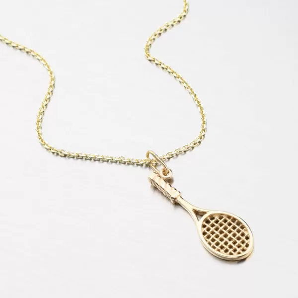 Zlatý přívěsek tenisová raketa 43-21960