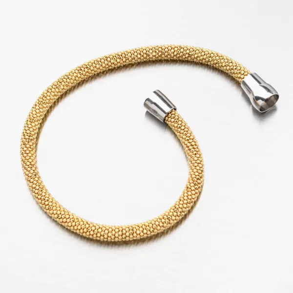 Stříbrný náramek v barvě zlata B1400803-1304-SLX