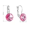 Náušnice bižuterie se Swarovski krystaly růžové kulaté 51002.3 rose