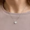 Stříbrný náhrdelník s čirým zirkonem 12051.1 crystal