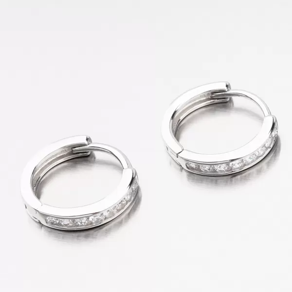 Stříbrné kruhy se zirkony 13,50 mm PKL-2110