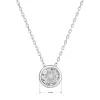 Stříbrný náhrdelník s čirým zirkonem 12051.1 crystal