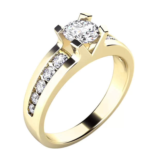 Zásnubní prsten s diamanty ZP-10776D-ZL