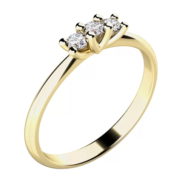 Zásnubní prsten s diamanty ZP-10781D-ZL