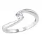 Stříbrný prsten s jedním zirkonem bílý 885009.1