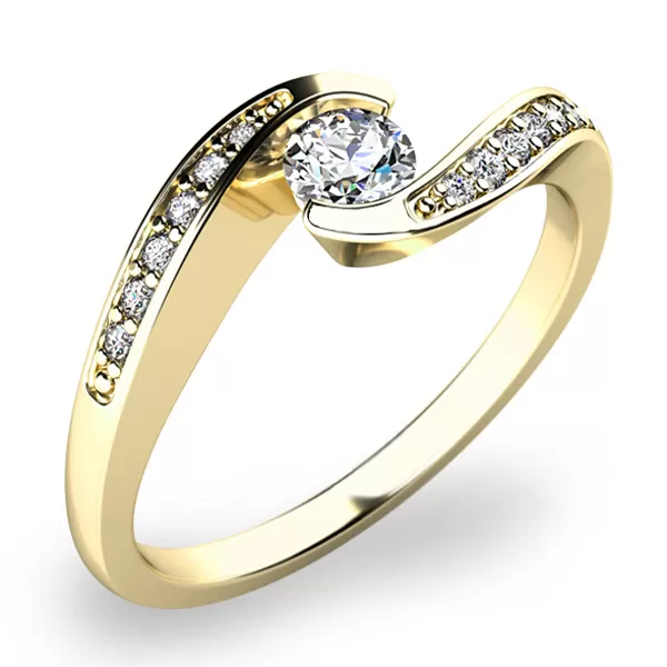 Zásnubní prsten s diamanty ZP-10844D-ZL