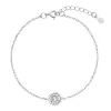 Stříbrný náramek řetízek s jedním zirkonem 13025.1 crystal