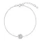 Stříbrný náramek řetízek s jedním zirkonem 13025.1 crystal