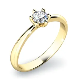 Zásnubní prsten žluté zlato 585/1000 přírodní diamant 0.155 ct G/SI ZP-10819D-ZL