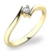 Zásnubní prsten žluté zlato 585/1000 přírodní diamant 0.045 ct G/SI 10846D-ZL