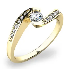 Dámský prsten přírodní diamant 0.220 ct G/SI 10844D-ZL