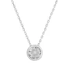 Stříbrný náhrdelník s čirým zirkonem 12051.1 crystal