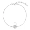 Stříbrný náramek řetízek s jedním zirkonem 13025.1 crystal