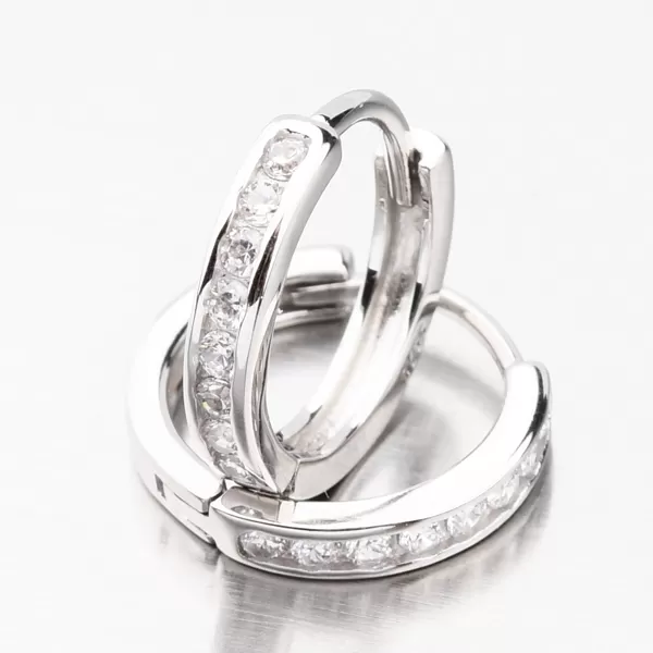 Stříbrné kruhy se zirkony 13,50 mm PKL-2110