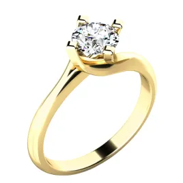 Zásnubní prsten žluté zlato 585/1000 přírodní diamant 0.60 ct G/SI ZP-10779D-ZL