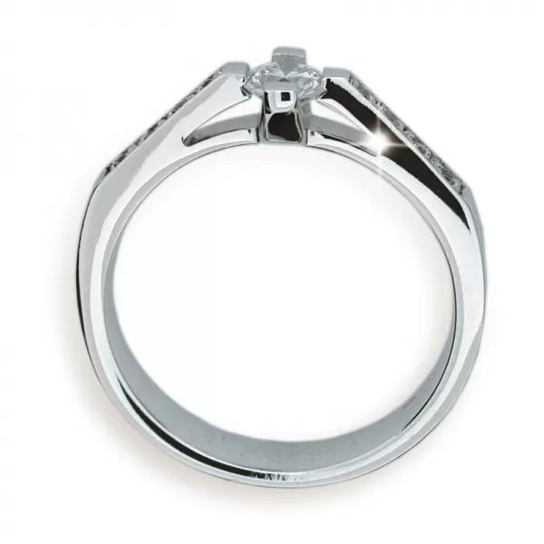 Dámský prsten bílé zlato 585/000 přírodní diamant 0.285 ct DF1962