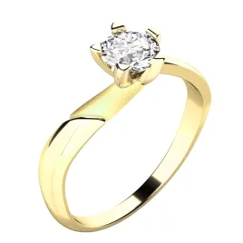 Zásnubní prsten žluté zlato 585/1000 přírodní diamant 0.33 ct G/SI ZP-10786D-ZL