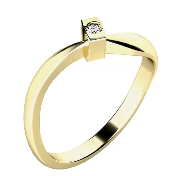Zásnubní prsten s diamantem ZP-10784D-ZL