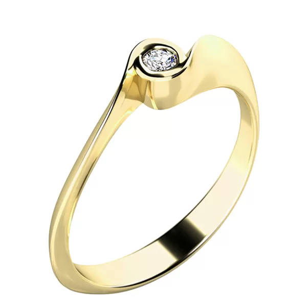 Zásnubní prsten s diamantem ZP-10783D-ZL