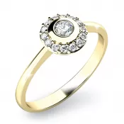 Zásnubní prsten s diamanty ZP-10799D-ZL