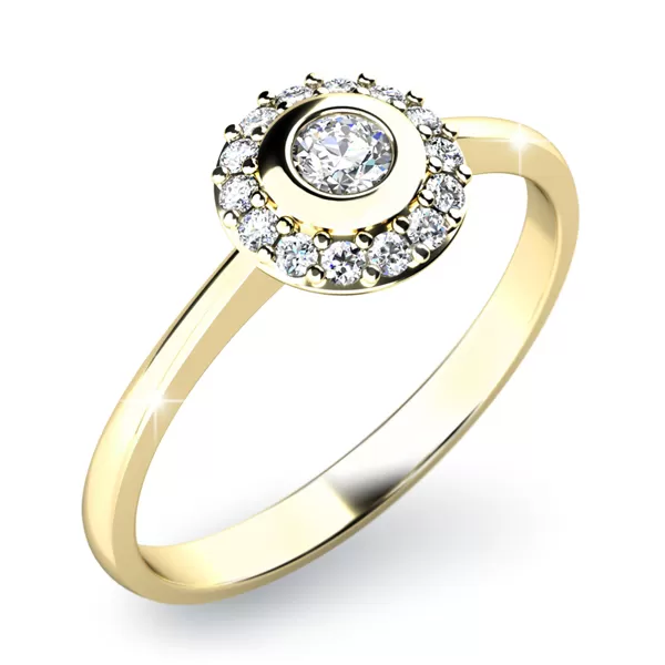 Zásnubní prsten s diamanty ZP-10799D-ZL