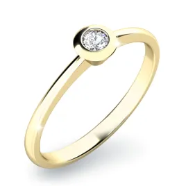 Dámský prsten žluté zlato 585/1000 přírodní diamant 0.053 ct G/SI 10807D-ZL