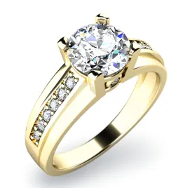 Zásnubní prsten žluté zlato 585/1000 přírodní diamant 0.19 ct G/SI ZP-10816D-ZL