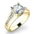 Zásnubní prsten žluté zlato 585/1000 přírodní diamant 0.19 ct G/SI ZP-10816D-ZL