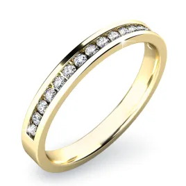 Dámský prsten žluté zlato 585/1000 přírodní diamant 0.168 ct G/SI 10812D-ZL