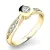 Zásnubní prsten žluté zlato 585/1000 přírodní diamant 0.168 ct G/SI ZP-10811D-ZL