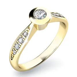 Dámský prsten přírodní diamant 0.168 ct G/SI 10811D-ZL