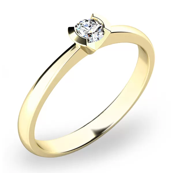 Zásnubní prsten s diamantem ZP-10840D-ZL