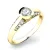 Zásnubní prsten žluté zlato 585/1000 přírodní diamant 0.330 ct G/SI ZP-10798D-ZL